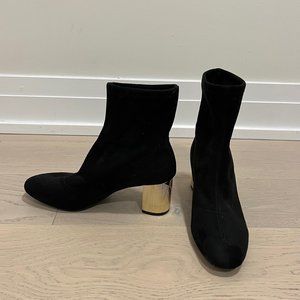 Michael Kors black suede booties